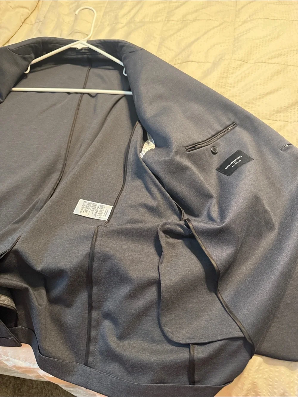 Banana Republic Men's Dark Blue/Gray Single-Breasted Blazer